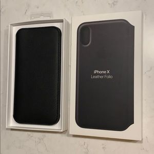 iPhone X Leather Folio Case (Fits iPhone X/XS)